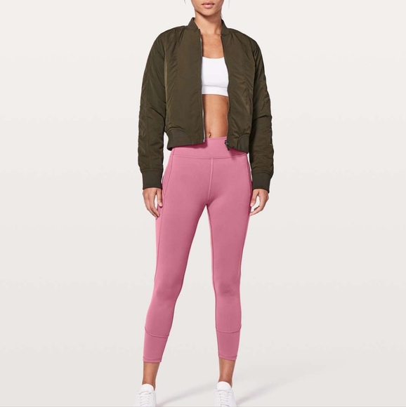 Lululemon In Movement 7/8 Tight *Everlux 25" Moss Rose size 8 in EUC - Picture 2 of 11